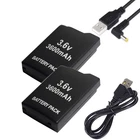 2X Battery for Sony PSP1000 PSP-110 (1001, 1002 1003 1004, 1005) PSP Fat  +Cbale