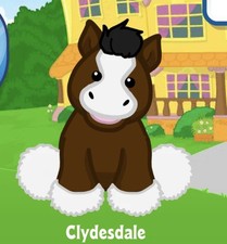 Webkinz Classic Clydesdale Horse Virtual PET Adoption Code Only