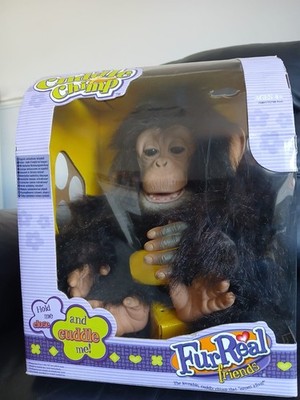 Hasbro FurReal Friends Kuschelschimpanse Affe 2005 originalverpackt mit Banane 12 Zoll groß