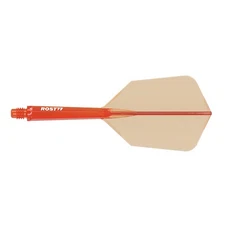 CUESOUL ROST 77 Integrated Dart Shaft and Flight,Slim Shape-Transparent Orange