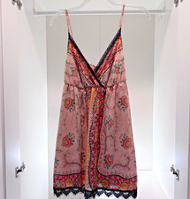 Cope Urban Outfitters Slip Dress Lace Pink Multicolor Floral Women’s L Large