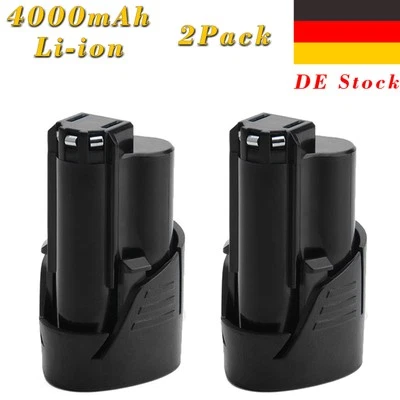 CREABEST 2Pcs 12V 4.0Ah Li-ion Akku für Milwaukee M12 48-11-2401 48-11-2402 M12B2 M12B4