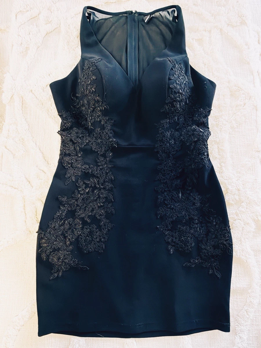 black lace dress ebay St. John Black Lace Dress 2