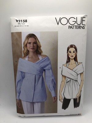Vogue 2158 Misses Draped Top With Sleeve Variations Sewing Pattern Sz16-26 Uncut