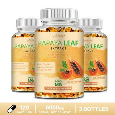 Papaya Leaf Extract 6000 Mg - Platelet and Bone Marrow Health, Immune Support