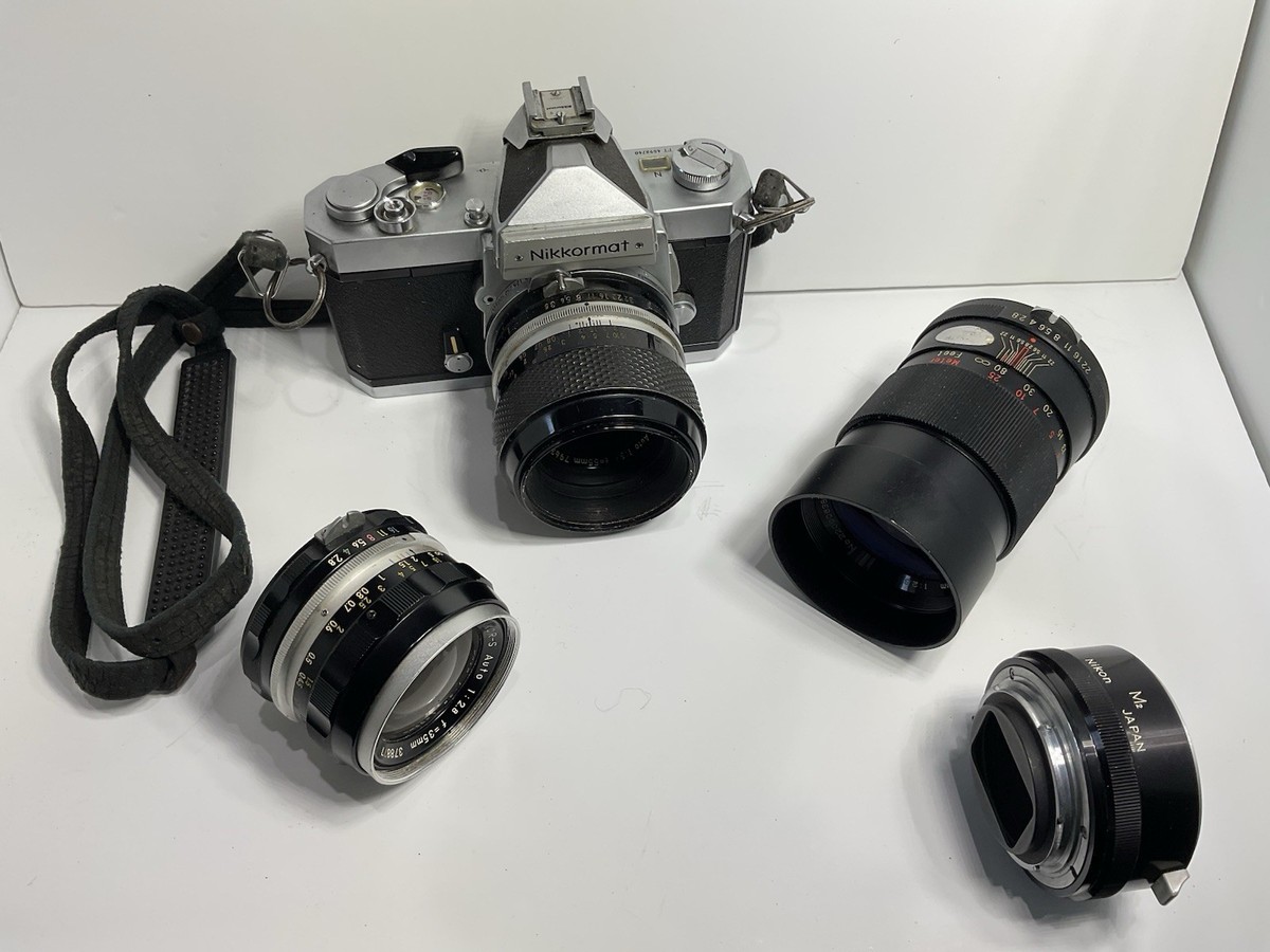 Nikkormat FTN Vintage SLR Film Camera W/ Micro Auto1:3.5 F=55mm