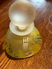 Mdina Glass Malta millefiori  Art Glass Bottle Stopper Abstract Yellows