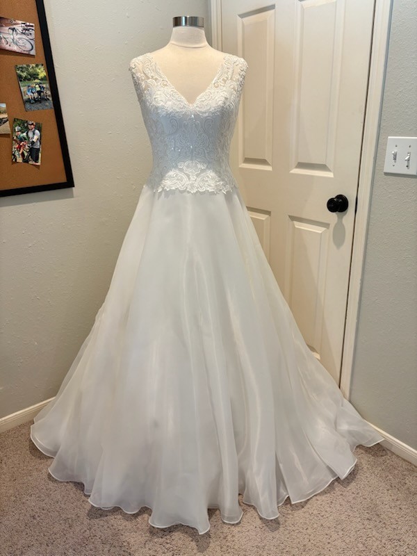 knee length dresses for ladies Silver Moonlight Off-Shoulder Lace-Embellished Gown with Sheer Long Sleeves main image 0