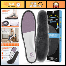 Thick 17mm Wool Insoles for Women, Warm Shoe Inserts for Boots  Sneakers, Pain