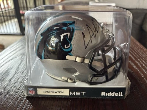Cam Newton Carolina Panthers Autographed Mini Helmet Player Certified