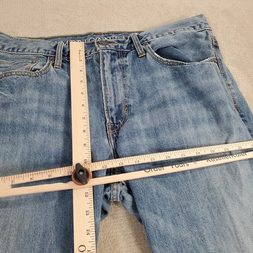 American Eagle Jeans Mens 36x30 Blue Relaxed Straight Leg Faded Light Wash Denim - Picture 4 of 11