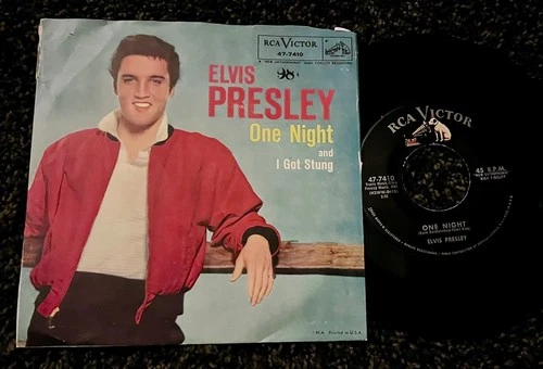 1958 Rock & Roll 45 - ELVIS PRESLEY "One Night"/"I Got Stung" RCA RECORDS #7410
