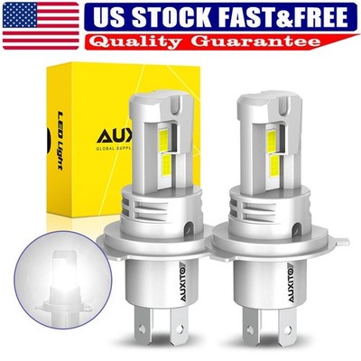 2x Super Bright AUXITO H4 9003 LED HB2 Bulb Kit Low Headlight High 6500K White