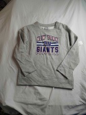 NFL Team Apparel New York Giants Sweatshirt Girls XL 14/16 Gray Fleece Pullover