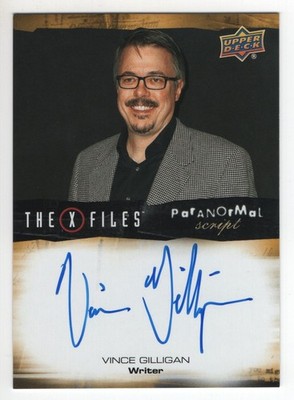 X-Files Government Conspiracies Vince Gilligan - Writer autograph card