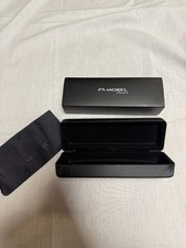 Morel OGA Black Hardshell Glasses Case Cleaning Cloth New