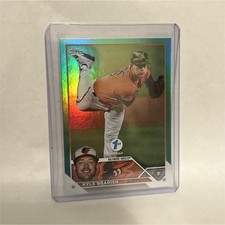 Topps Kyle Bradish Baltimore Orioles Green Foil Card #77 1st Edition /150 2023