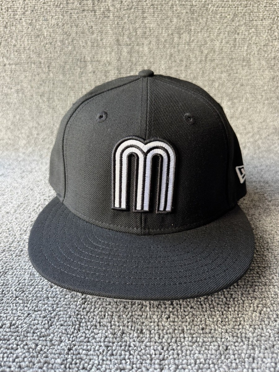 New Era Mexico 59FIFTY Fitted Hat Black 7 1 4 Flat Brim Cap