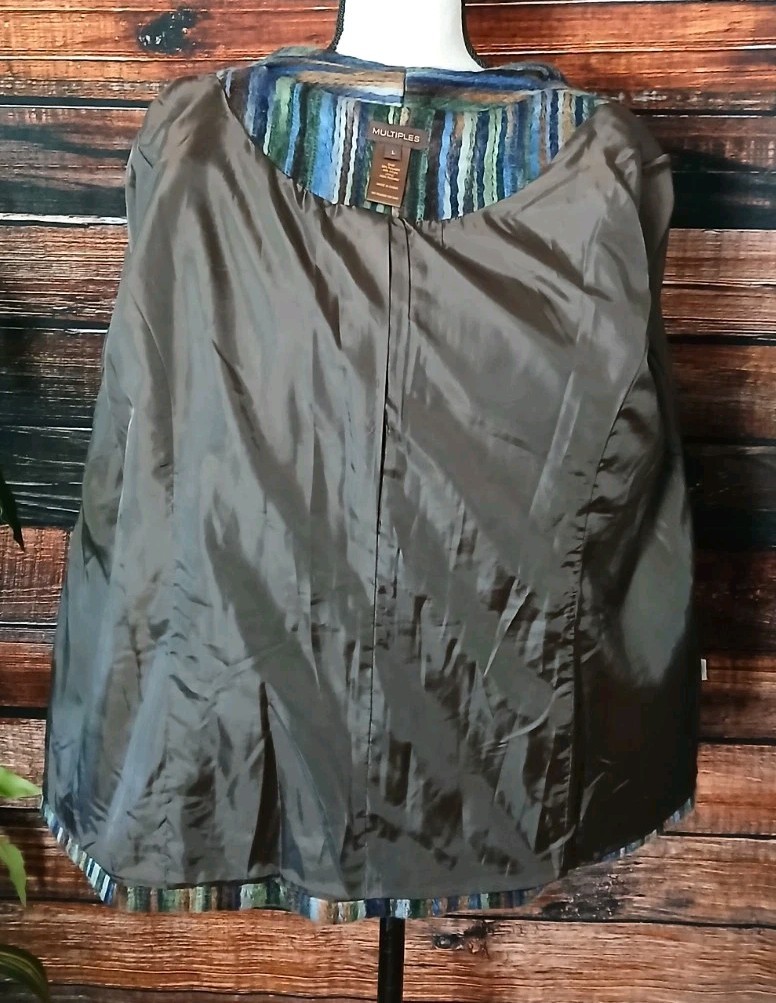 Multiples Jacket Large Woven Multicolor Yarn Stri… - image 11