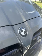 Black & White Badge Emblem For BMW 82mm/74mm For Front Hood & Rear Trunk