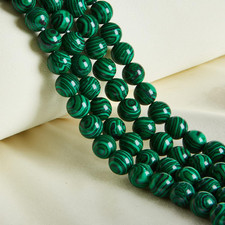 60Pcs 6Mm Natural Malachite Beads Gemstone Beads round Loose Beads for Jewelry M