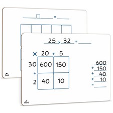SCRIBBLEDO Dry Erase Ten Frame Area Model Board 9" x 12" Double Sided Whitebo...