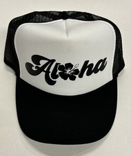 VTG Aloha Hawaii Hat Adjustable Snapback Meshback Trucker Outdoors Hat 2 Tone