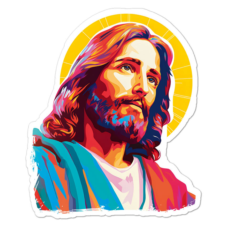 Jesus Christ Halo, Vinyl Decal Sticker, Indoor Outdoor, Sizes