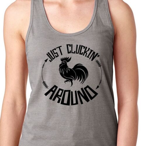 Just Cluckin' Around Women's Tank Top Funny Pet Chicken Farmers Market Coop Hen - 第 1/2 張圖片