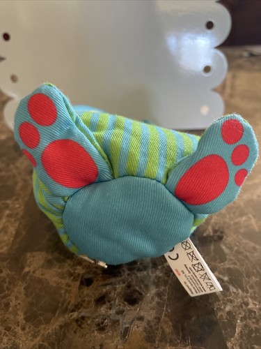 Windel 7" blau Häschen Reißverschluss Beutel mit Stickerei Gesicht für Kinder - Bild 6 von 7