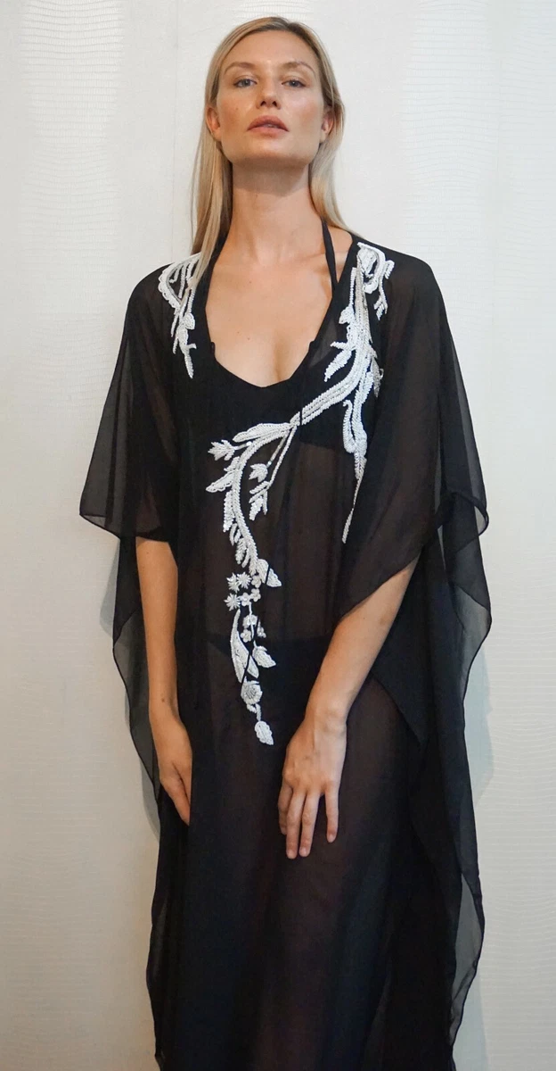 Ladies black best sale kaftan