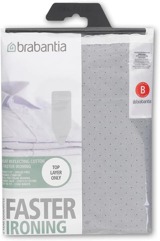 Cubierta para tabla de planchar Brabantia 317705 49 x 15 pulgadas (talla B, estándar) - gris Foto 4 de 4