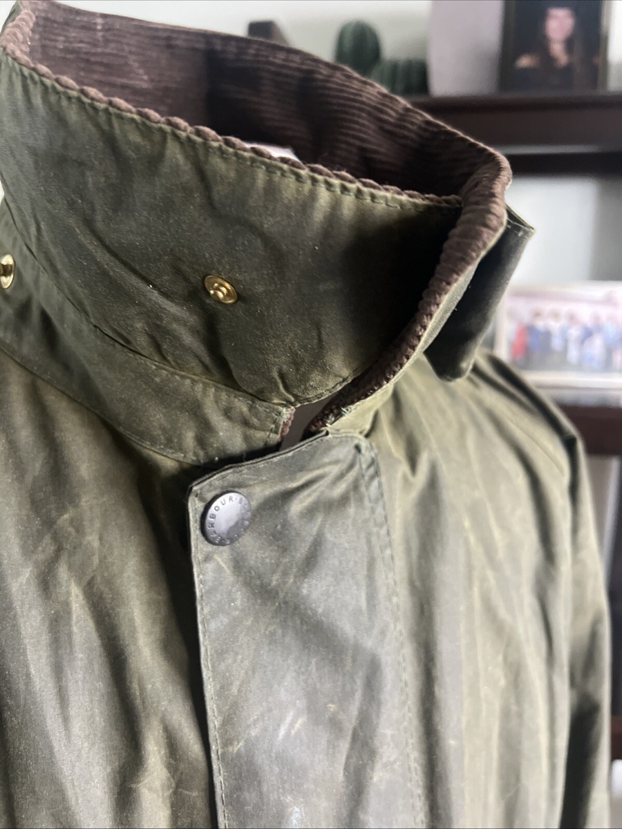 Barbour Beaufort Jacket Vintage Sage Wax A150 England C46 Barbour Beaufort Jacket Vintage Sage Wax A150 England C46