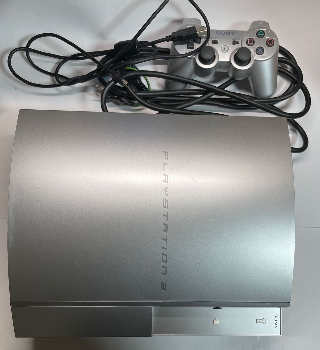 Sony PLAYSTATION 3 80GB PS3 Satin silver CECHL00 Console Controller