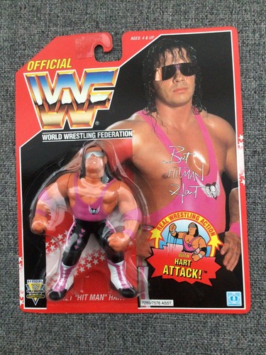 WWF WWE MOC Hasbro Bret Hitman Hart Series 8 **REA...