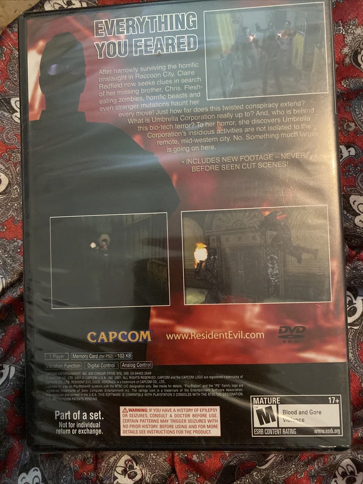 Resident Evil CODE: Veronica X PlayStation 2 PS2 BRAND NEW FACTORY SEALED Game - Image 3 of 4