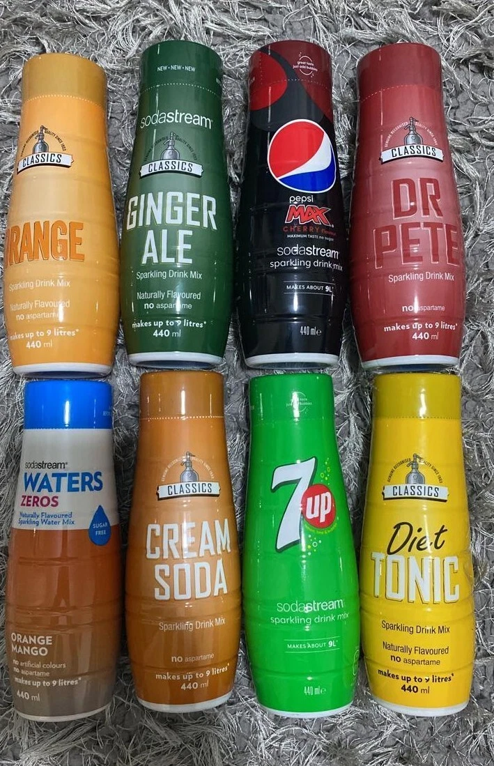 NEW SodaStream Pepsi Max Mango Syrup Mix No Sugar 440mL Pack 6 BULK, sodastream pepsi max