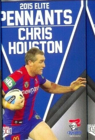 2015 NRL ELITE Pennants Card EP37/80 Chris Houston - Newcastle Knights - Picture 1 of 1