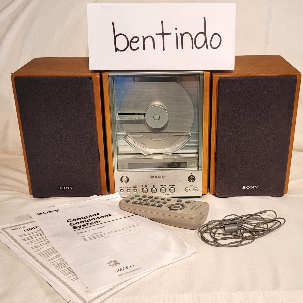 SONY CMT-EX1 Hi-Fi CD Player Stereo System with REMOTE, Tested