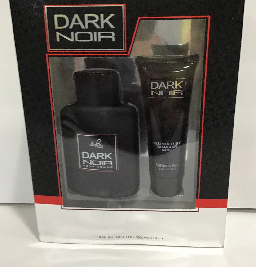 Dark Noir By secret plus 3.4 oz Eau de Toilette spray for MEN Shower Gel Set