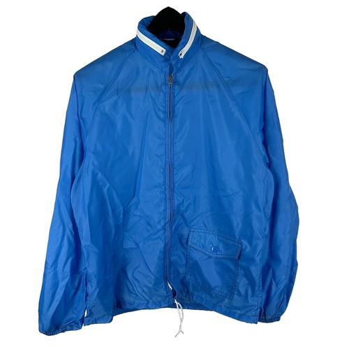 Vintage 60s Sears Racing Jacket Mens Medium Blue Lined Talon Swift
