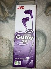 Ne JVC Gummy Plus stereo Ear Buds headphone / microphone. earbuds