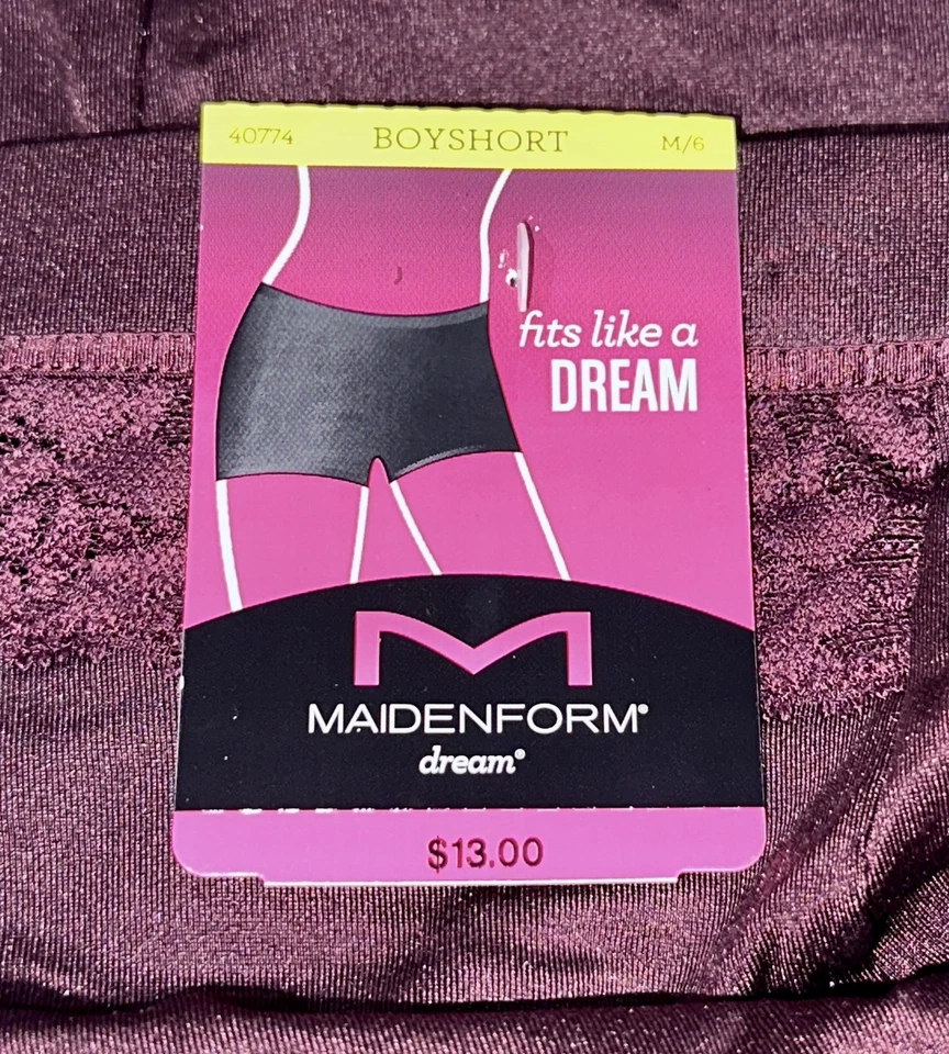 Panty corto MAIDENFORM Dream Microfibra Nightfire Rojo Niño NUEVO Para mujer Talla L 7 Grande Foto 4 de 4