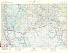 Russian Soviet Military Topographic Map - CHAU DOC (Vietnam), 1:200K, ed. 1983