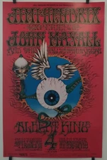 Jimi HendriX Rick Griffin Printed BG105-3 BiLL Graham FiLLmore WeSt PoSter