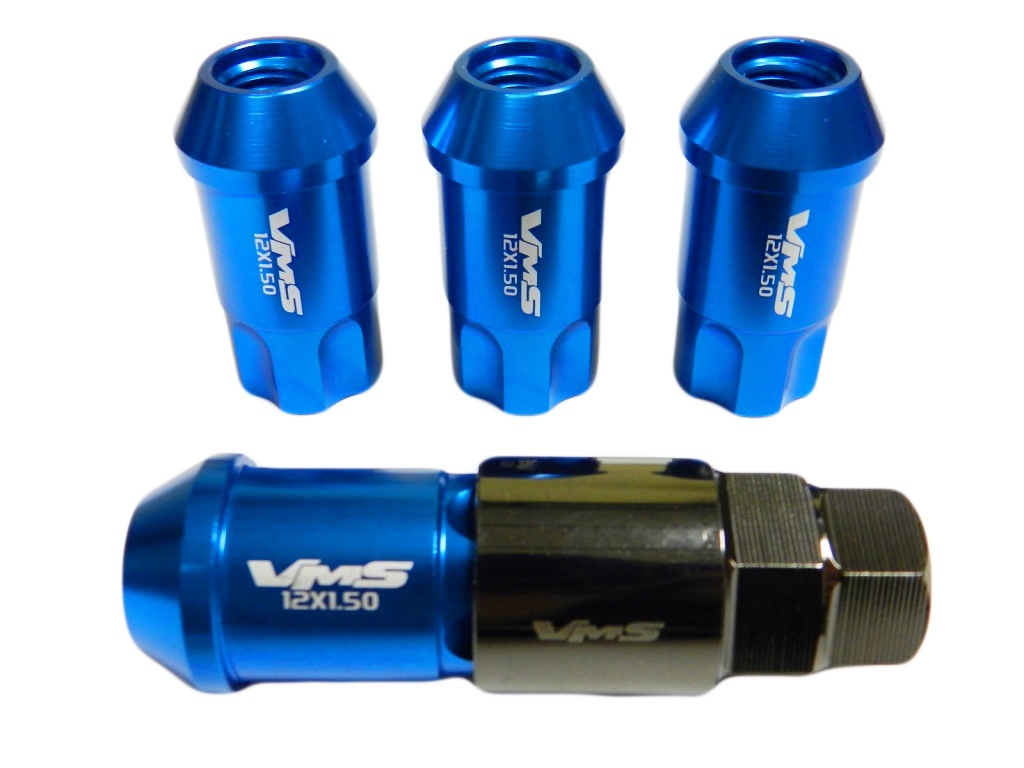 BLUE 20PC LOCKING LUG NUTS WITH KEY FOR NISSAN 370Z Z34 VQ37VHR V6