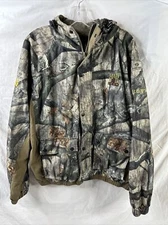 Mad Dog Gear Men's Camo Jacket Size L Hood Mesh Lining The Growler 98154 EUC