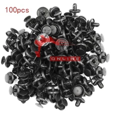100 pcs Fender Push Clips Retainer Plastic Rivet Fastener 7mm For Toyota Pontiac