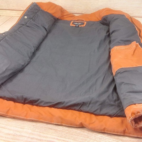 Cherokee Men Warm Puffer Vest Coat Sleeveless Jacket Overcoat VTG 2XL Orange - Picture 9 of 17