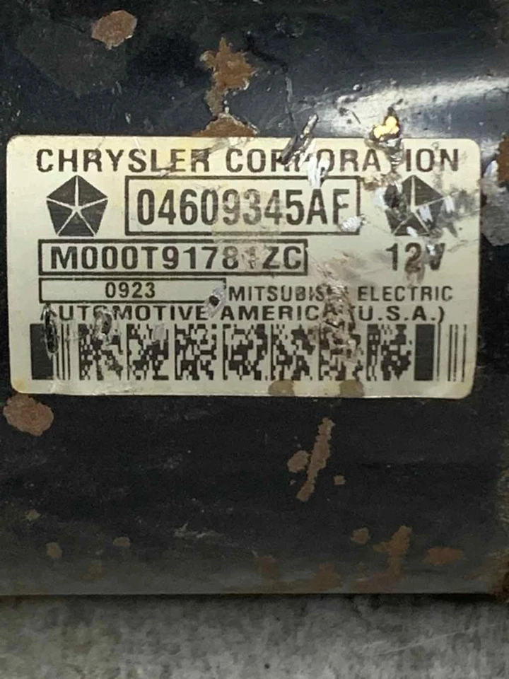 03-04 Dodge Intrepid Starter 2.7L 16k Miles OEM 04609345AF 12V 6 Month Part War - Image 3 of 4